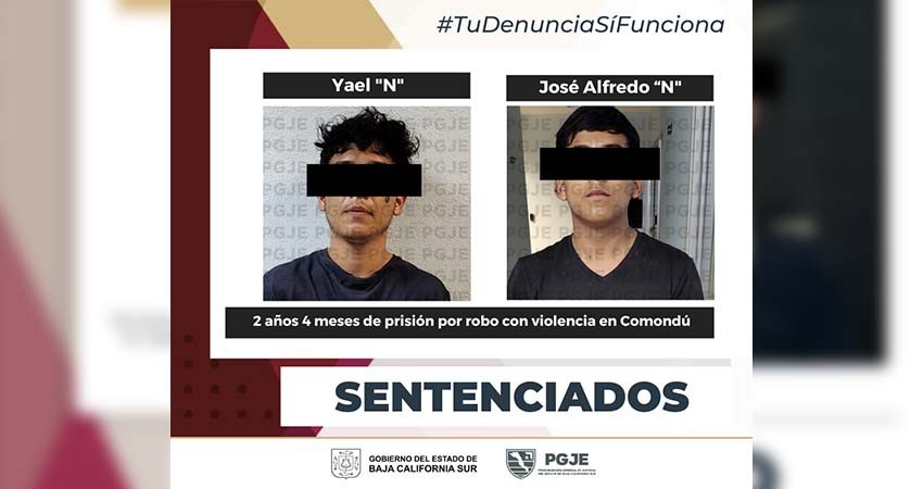 Sentencian a más de 2 años de prisión contra culpables de robo