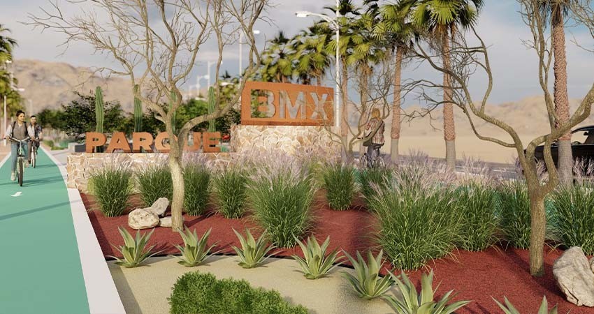 Inicia API-BCS trabajos de rehabilitación en camellón central del Parque BMX