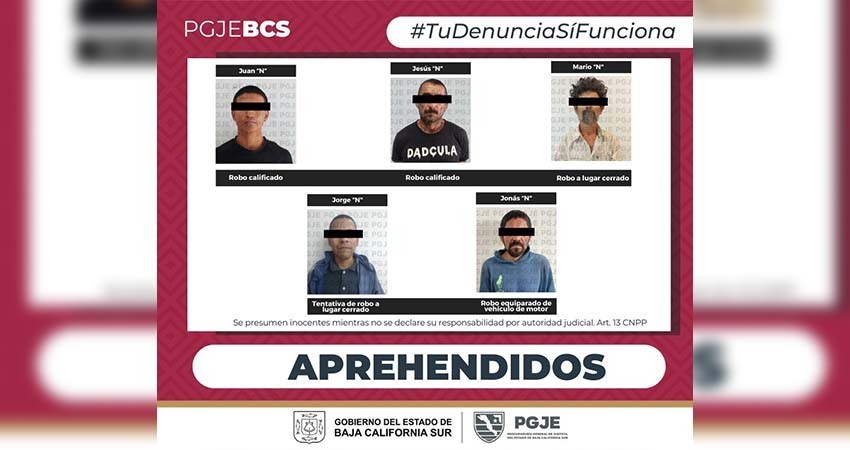 Cumplimenta PGJE 4 órdenes de aprehensión en BCS Cumplimenta PGJE 4 órdenes de aprehensión en BCS