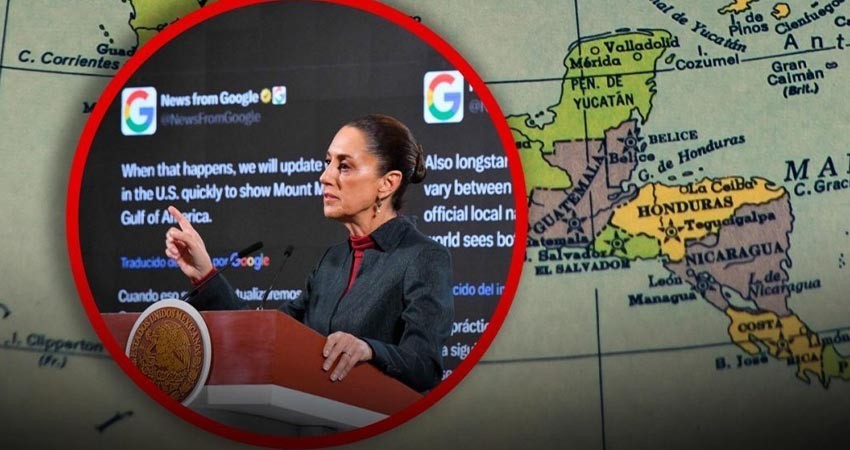 Gobierno de Sheinbaum pide en una carta a Google corregir lo que ‘erróneamente’ llama ‘Golfo de América’ Gobierno de Sheinbaum pide en una carta a Google corregir lo que ‘erróneamente’ llama ‘Golfo de América’