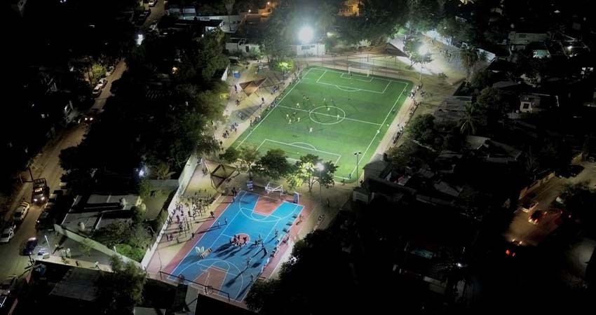 Inaugura la alcaldesa de La Paz un nuevo parque en la colonia Guadalupe Victoria