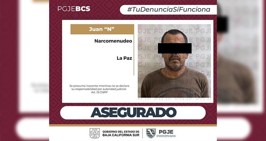 Fue asegurado un hombre en posesión de metanfetamina en La Paz Fue asegurado un hombre en posesión de metanfetamina en La Paz