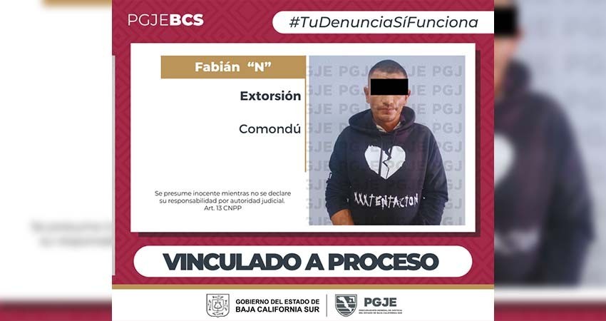 Vinculan a proceso y prisión preventiva contra imputado por el delito de extorsión