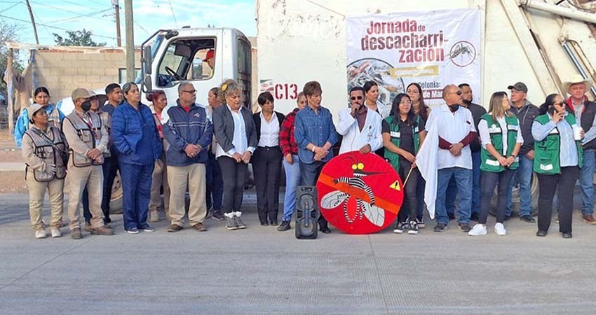 Realizan jornada de descacharrización contra el dengue en Comondú Realizan jornada de descacharrización contra el dengue en Comondú