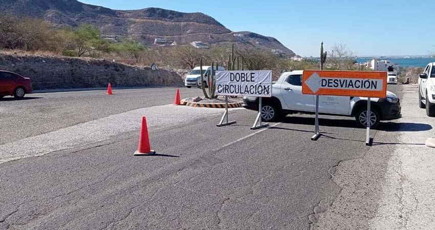 Ya iniciaron los trabajos de rehabilitación en la carretera La Paz a Pichilingue Ya iniciaron los trabajos de rehabilitación en la carretera La Paz a Pichilingue