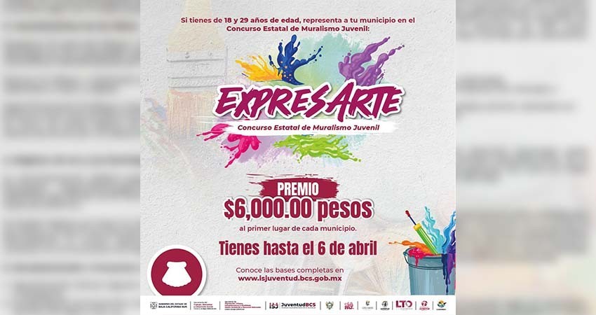Ayuntamiento La Paz y Gobierno de BCS invitan al Concurso de Muralismo Juvenil Ayuntamiento La Paz y Gobierno de BCS invitan al Concurso de Muralismo Juvenil
