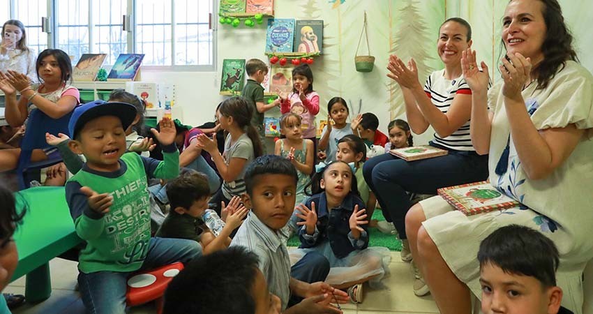 Inaugura Milena Quiroga la biblioteca infantil “Abra Palabra” en La Pasión