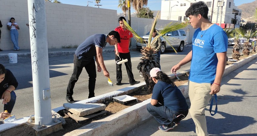 Estudiantes de UABCS Los Cabos adoptan camellón vial para su rehabilitación y cuidado permanente Estudiantes de UABCS Los Cabos adoptan camellón vial para su rehabilitación y cuidado permanente
