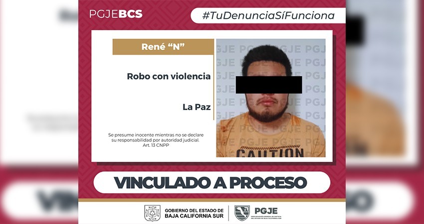 Queda en prisión preventiva René “N” por robo con violencia Queda en prisión preventiva René “N” por robo con violencia
