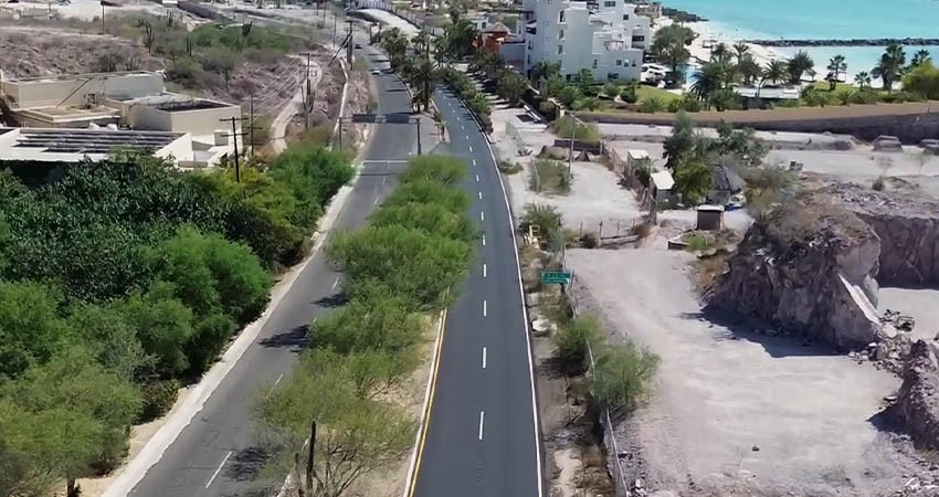 Concluye primera etapa de rehabilitación de la carretera La Paz a Pichilingue