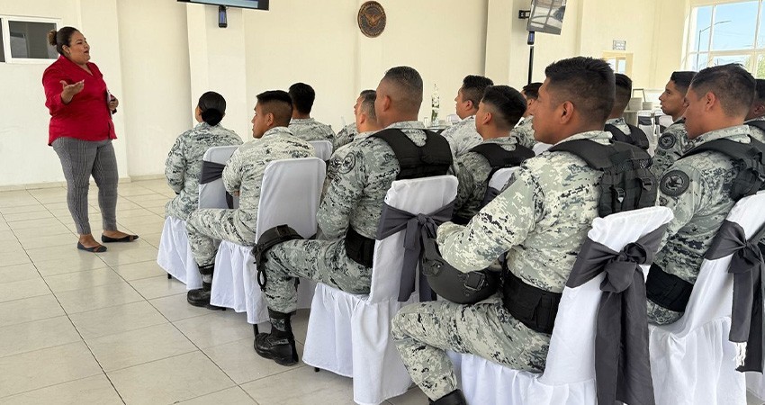 Capacitan a elementos de la Guardia Nacional en derechos humanos con perspectiva de género Capacitan a elementos de la Guardia Nacional en derechos humanos con perspectiva de género
