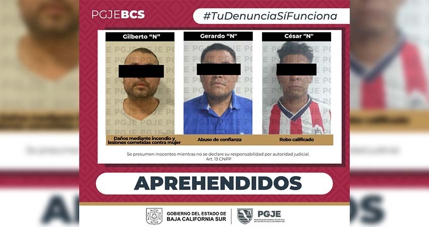 Cumplimenta la PGJE cuatro órdenes de aprehensión en La Paz y Los Cabos Cumplimenta la PGJE cuatro órdenes de aprehensión en La Paz y Los Cabos