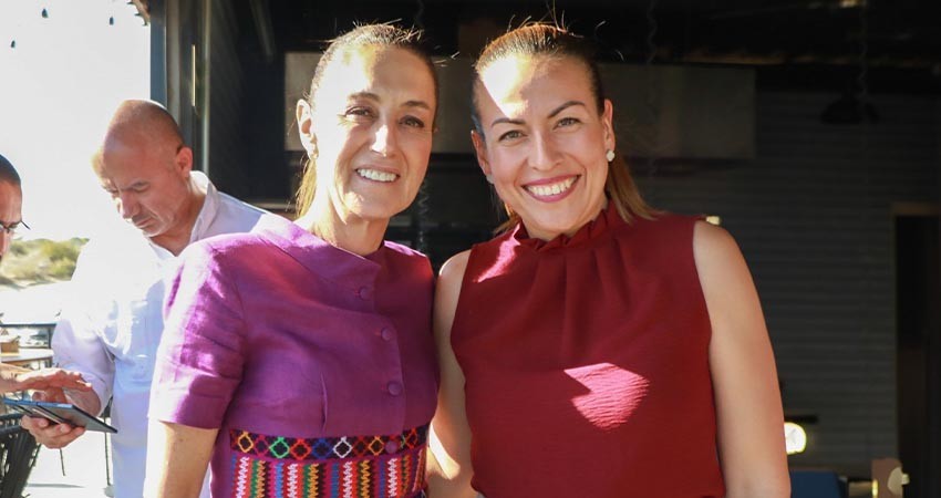 Recibe la alcaldesa de La Paz respaldo de Claudia Sheinbaum en proyectos estratégicos