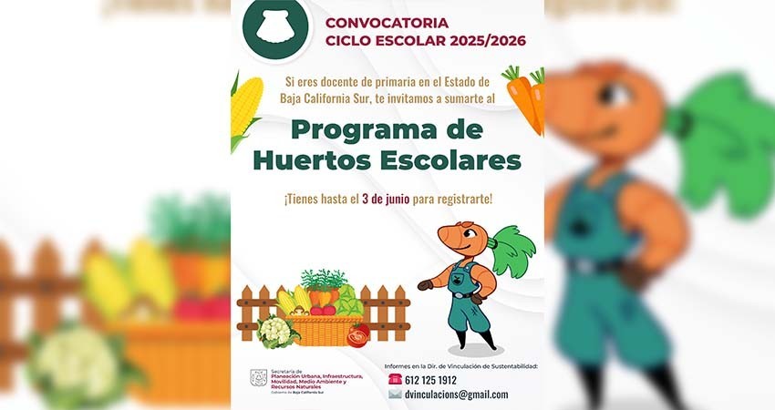 Convoca SEPUIMM al programa de Huertos Escolares 2025–2026