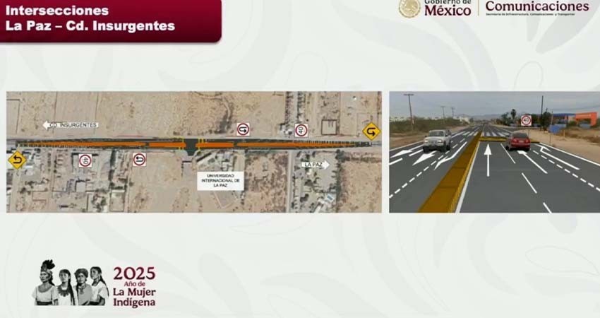 Gestiona la alcaldesa de La Paz obras para la carretera transpeninsular