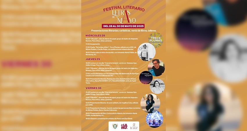 Invita Ayuntamiento de La Paz al festival literario “Letras de Mayo”