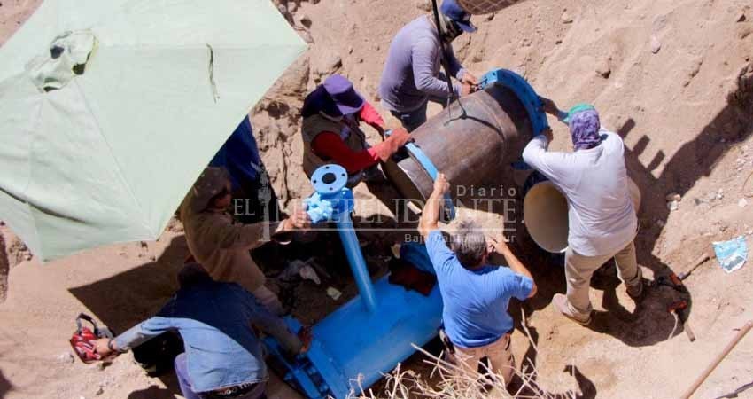 Concluye OOMSAPAS La Paz reparación del acueducto No. 2 para garantizar el suministro de agua potable