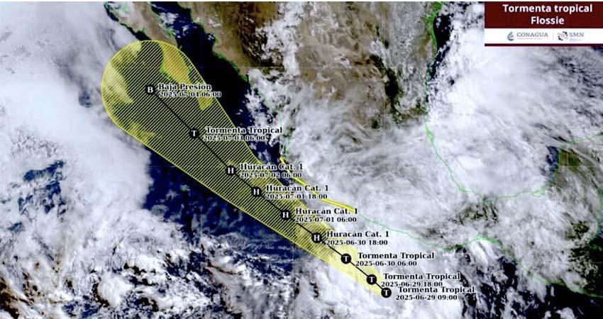 Barry y Flossie impactarán algunos estados con fuertes lluvias el lunes 30 de junio Barry y Flossie impactarán algunos estados con fuertes lluvias el lunes 30 de junio