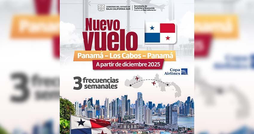 Consolida BCS su conectividad aérea con nueva ruta Los Cabos-Panamá Consolida BCS su conectividad aérea con nueva ruta Los Cabos-Panamá