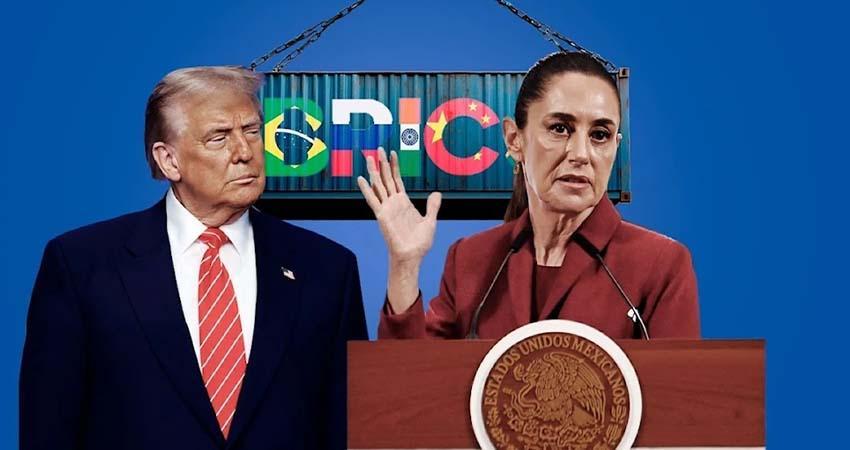 Sheinbaum rechaza amenaza de Trump de imponer 10% adicional de aranceles a países de los BRICS