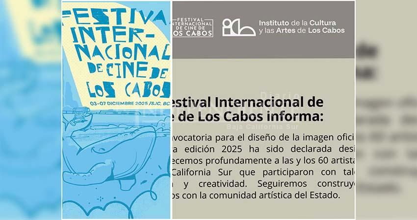 Festival Internacional de Cine Los Cabos declara "desierta" convocatoria de diseño; el gremio denun-cia que si hubo propuestas