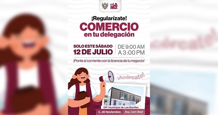 Invita Dirección de Comercio a Jornada “Comercio en tu delegación” en Los Barriles Invita Dirección de Comercio a Jornada “Comercio en tu delegación” en Los Barriles