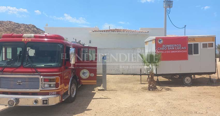 Instalan Bomberos de CSL módulo de atención en Carretera Transpeninsular