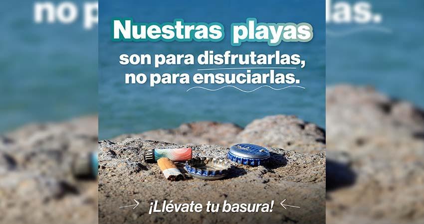 Piden a la población mantener limpias las playas de la entidad Piden a la población mantener limpias las playas de la entidad