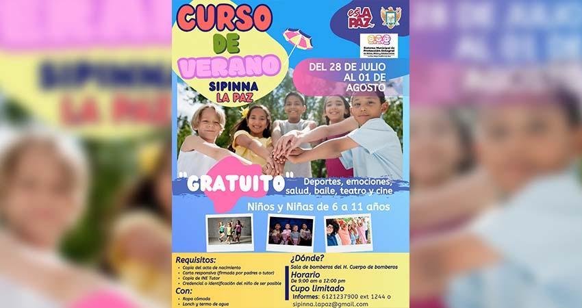 Invita SIPINNA La Paz al curso de verano 2025 para niñas y niños de 6 a 11 años Invita SIPINNA La Paz al curso de verano 2025 para niñas y niños de 6 a 11 años