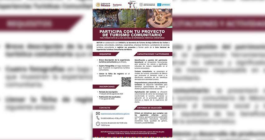 Turismo Municipal invita a registrar tu Proyecto de Turismo Comunitario Turismo Municipal invita a registrar tu Proyecto de Turismo Comunitario