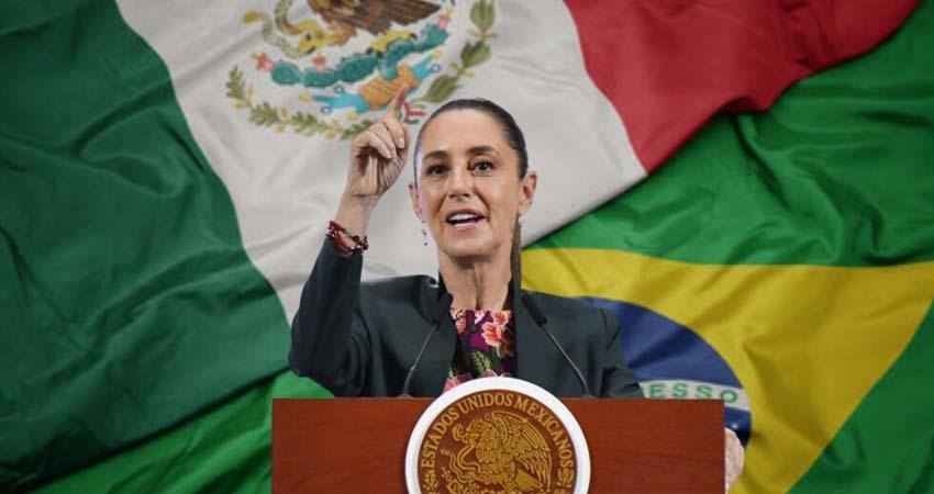 Sheinbaum descarta un tratado de libre comercio con Brasil