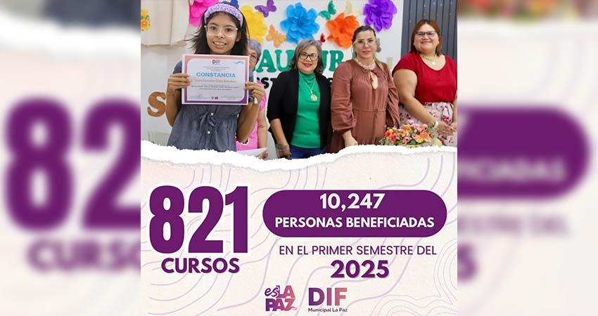 Beneficia DIF Municipal de La Paz a más de 10 mil personas con cursos gratuitos