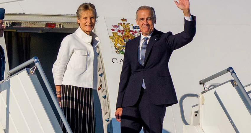 Mark Carney, primer ministro de Canadá, de trabajo en México