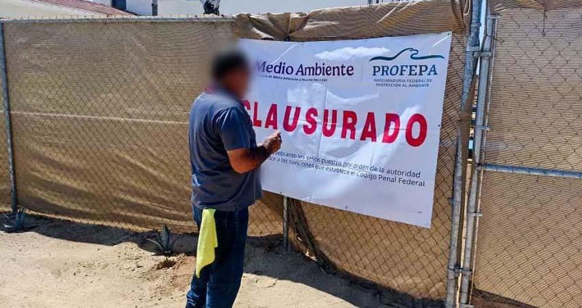 Clausura Profepa construcción ilegal en un área de dunas costeras de La Paz
