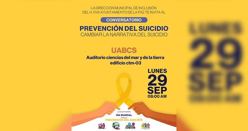 La Dirección Municipal de Inclusión invita al conversatorio “Prevención del Suicidio: Cambiar la narrativa del suicidio”