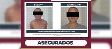 Detiene PGJE a dos personas en posesión de narcótico en Cabo San Lucas