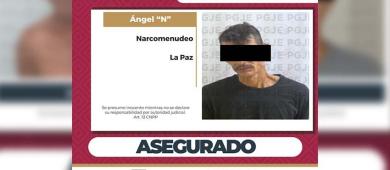Detiene PGJE a hombre con más de 3 mil dosis de metanfetamina en La Paz