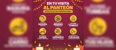 Emite Gobierno de La Paz recomendaciones para una visita segura en panteones municipales