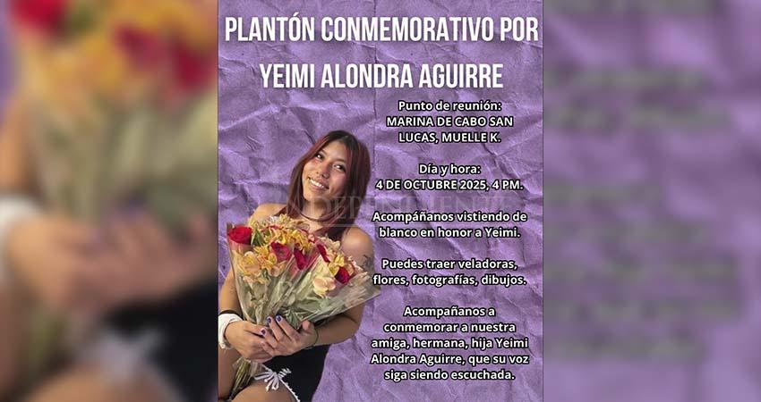 Convocan a un plantón conmemorativo por Yeimi Alondra Aguirre