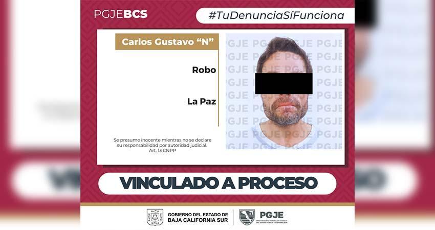 Vinculan a proceso a Carlos “N” por el delito de robo
