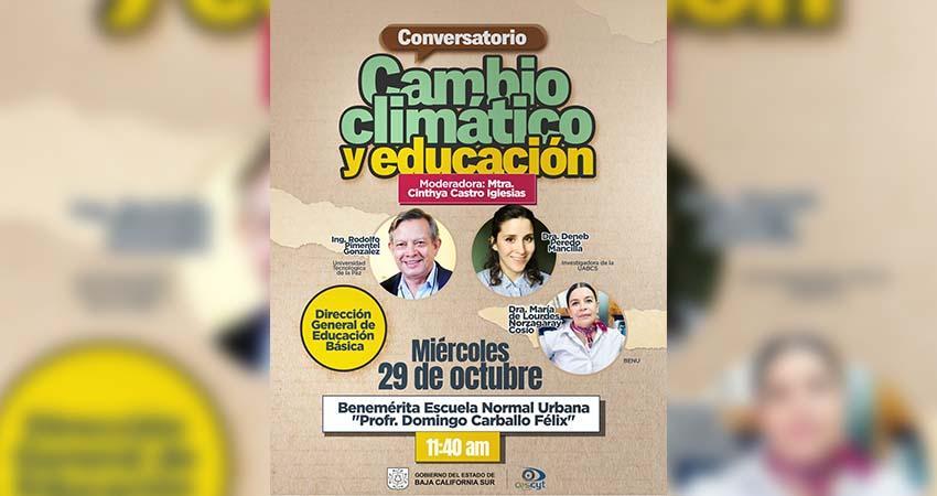 COSCYT invita al Conversatorio “Cambio Climático y Educación”
