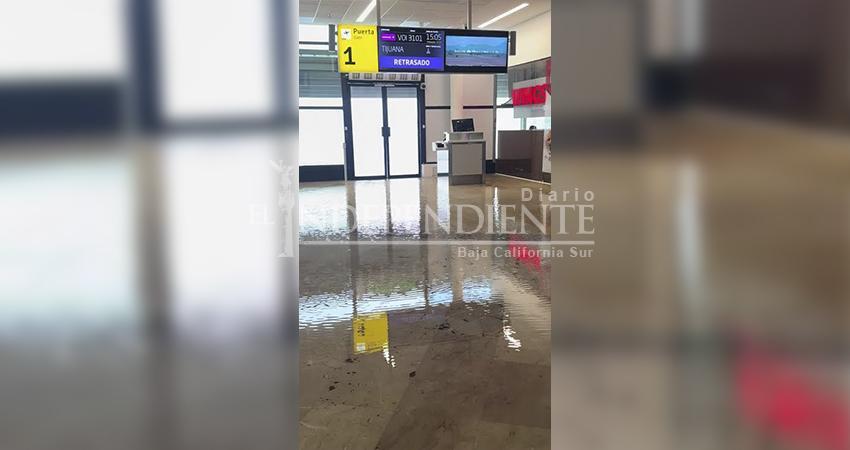 Por inundaciones en Aeropuerto de Los Cabos durante lluvias, contemplan sistema alternativo para retener agua pluvial