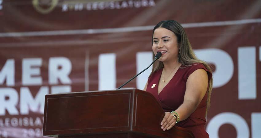 La legisladora Guadalupe Vázquez Jacinto rindió su Primer Informe Legislativo y de Gestión