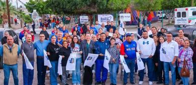 Edith Aguilar arranca con la obra de pavimentación del acceso al panteón municipal en Nueva Santa Rosalía