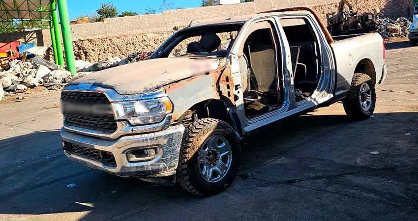 Destruye la FGR en BCS dos vehículos con blindaje artesanal y 59 máquinas tragamonedas