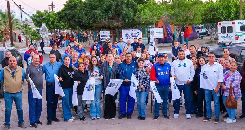 Edith Aguilar arranca con la obra de pavimentación del acceso al panteón municipal en Nueva Santa Rosalía