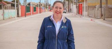 Avanza la modernización urbana en Guerrero Negro con obras de pavimentación y saneamiento: Edith Aguilar