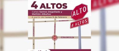 Habilitan Cuatro Altos en crucero de la colonia Guerrero