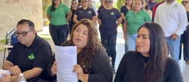 Plantón en Gobierno del Estado: 166 docentes de Telebachillerato exigen su sueldo