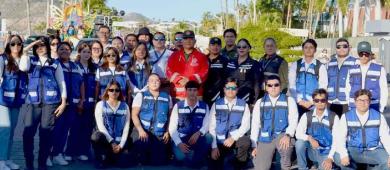 Alumnado de UABCS apoyó labores de Protección Civil durante el Carnaval de La Paz